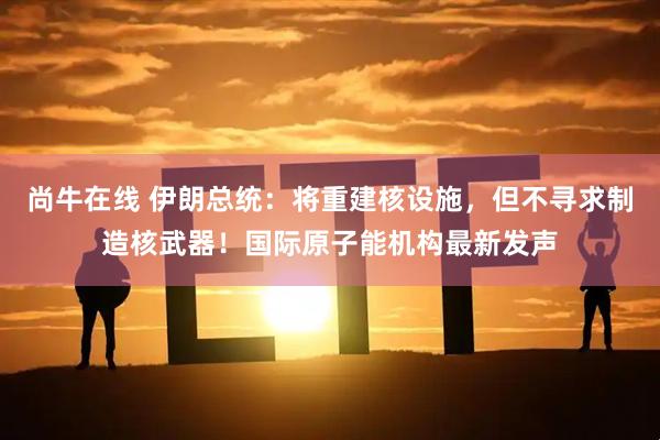 尚牛在线 伊朗总统：将重建核设施，但不寻求制造核武器！国际原子能机构最新发声